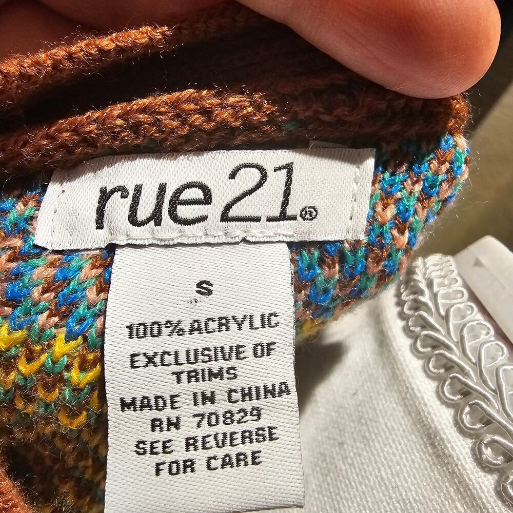 Rue21 SELF LOVE Sweater Vest Small Pink Knit Graphic Y2K Kawaii NWT - Picture 9 of 13